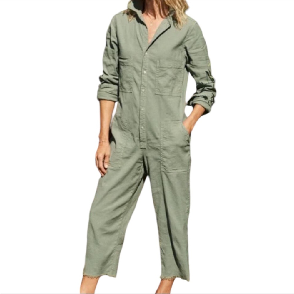 Frank & Eileen Olive Green Utility Jumpsuit